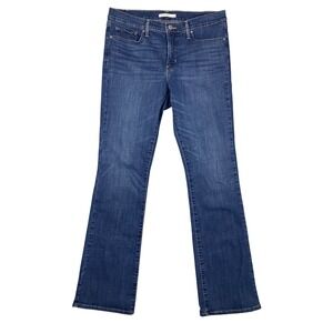 Levis 315 Shaping Bootcut Jeans Womens 32 Blue Dark Wash Stretch Denim